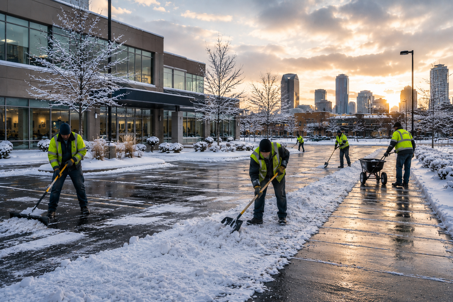 snow plowing in denver